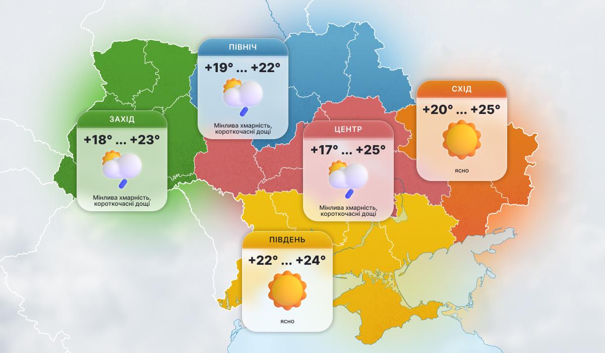 17 червня в Україні очікується зменшення кількості дощів та збільшення сонячних днів (карта). 2 17 червня дощів в Україні стане менше, а сонця - більше (карта)