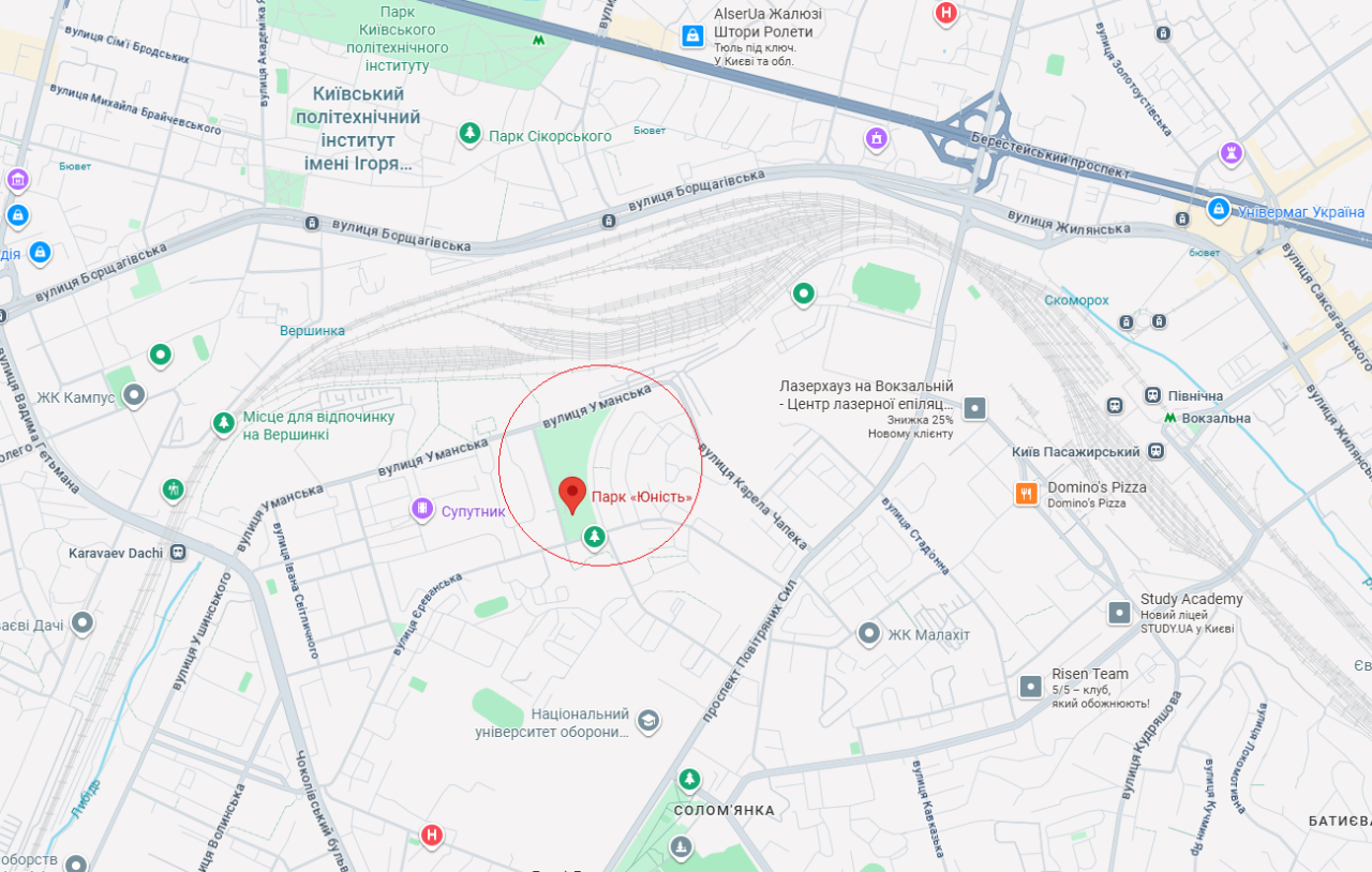 Парк Юність у Солом'янському районі Києва можуть перейменувати на честь режисера Параджанова 3