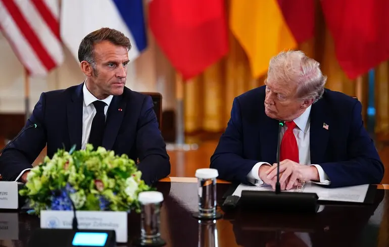 Трамп заявив, що Путін хоче миру - мікрофон підхопив розмову Трампа і Макрона 1