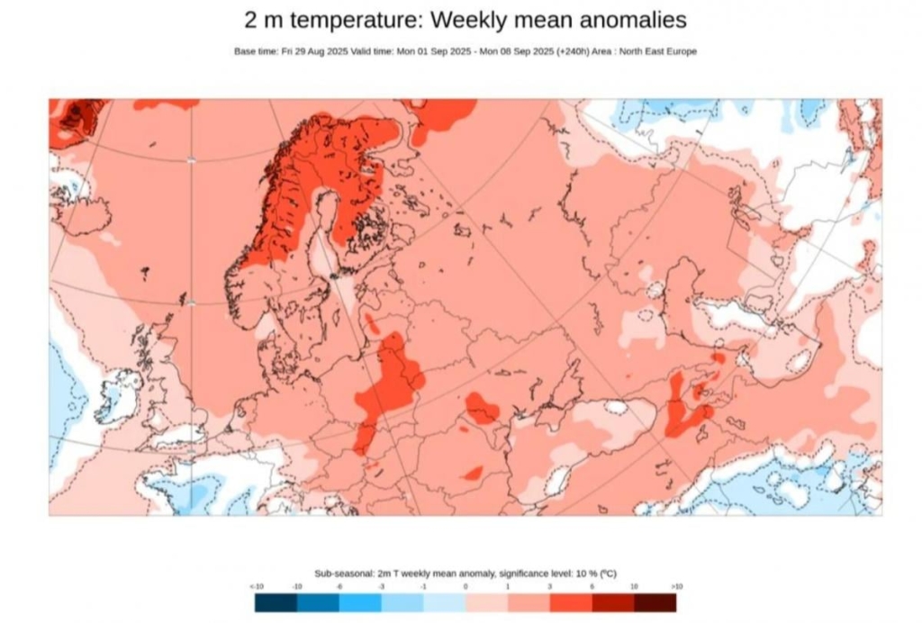 Після 10 вересня температура в Україні знизиться