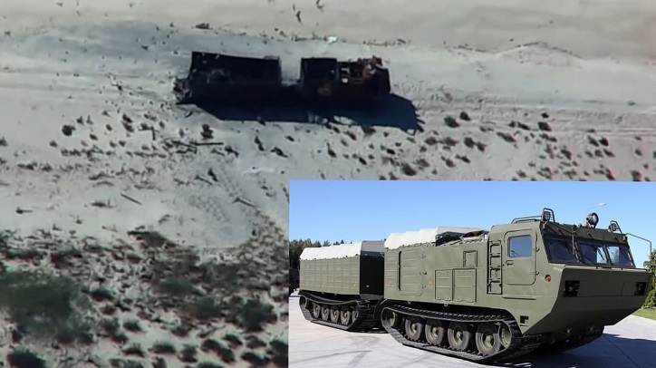 Спецназ ГУР показав кадри підриву російського всюдихода ДТ - 10 " Витязь» 1