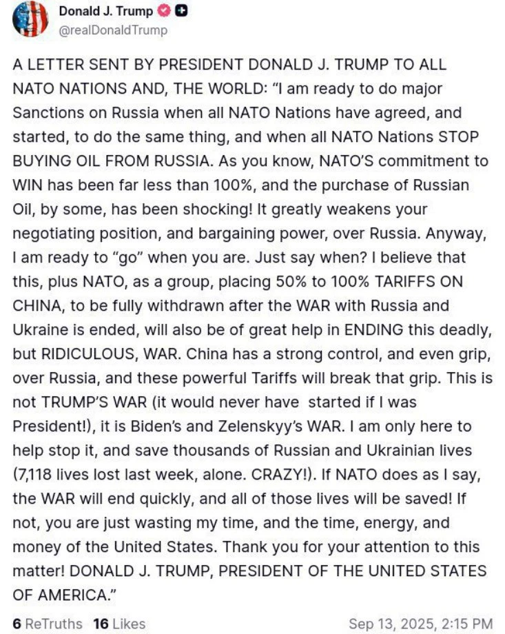Трамп висунув умову для впровадження сильніших санкцій проти Росії 2