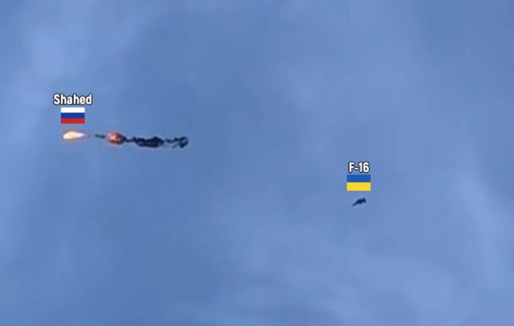 Український пілот F-16 збив Shahed-136 з шестиствольної 20-мм гармати Vulcan 1