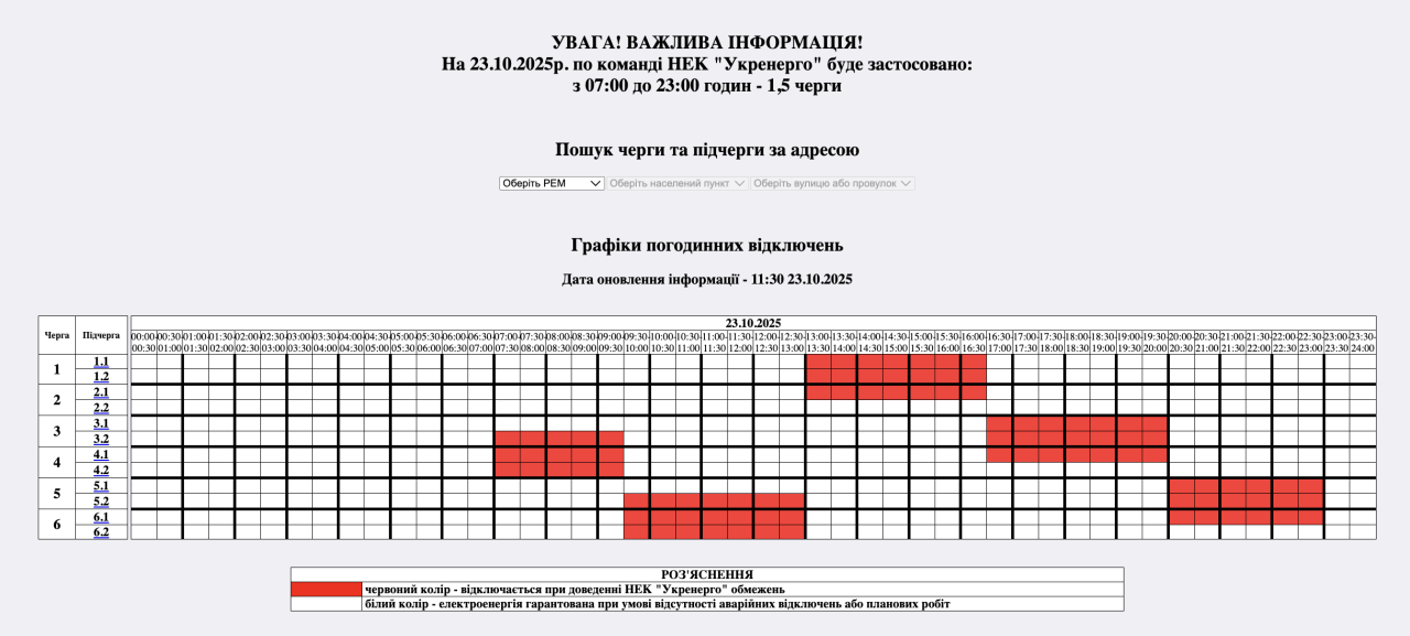 Графіки відключення світла 23 жовтня в Україні діють в Києві та 11 областях - де дивитися 4