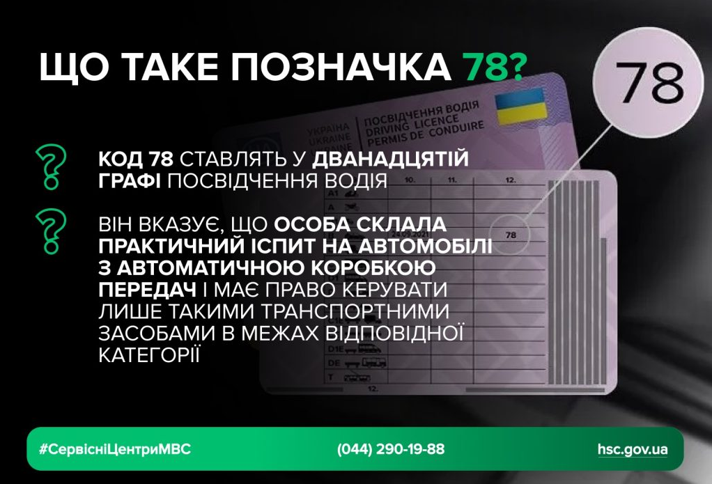 Код 78 в правах водія дозволяє керувати машиною на автоматі - як водити механіку, штраф 3