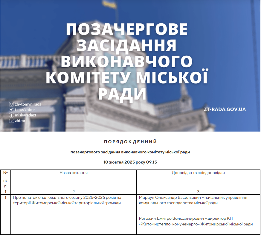 Опалювальний сезон 2025 у Житомирі починається 15 жовтня - кому дадуть тепло, як економити 2
