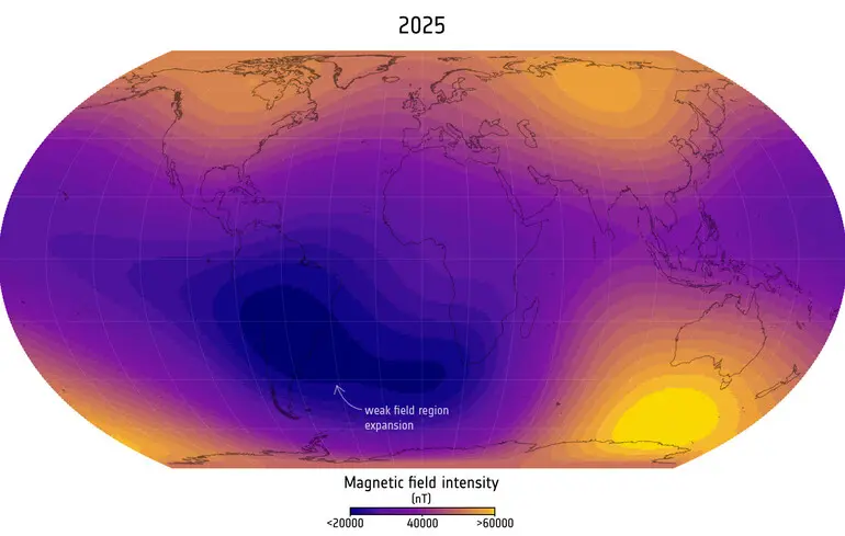 Південно-Атлантична аномалія розширюється - чому пролом у магнітному полі Землі зростає 1