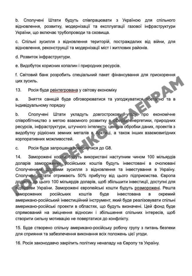 МИрний план Трампа - повний текст 3