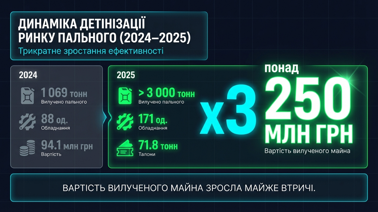 БЕБ посилює боротьбу з нелегальним ринком пального: вилучено активів на понад 250 млн грн 2