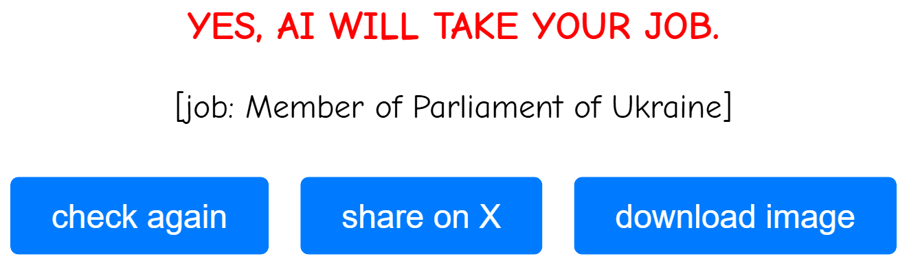 Чи забере ШІ вашу роботу? В мережі завірусився сайт-прогноз для всіх професій 4