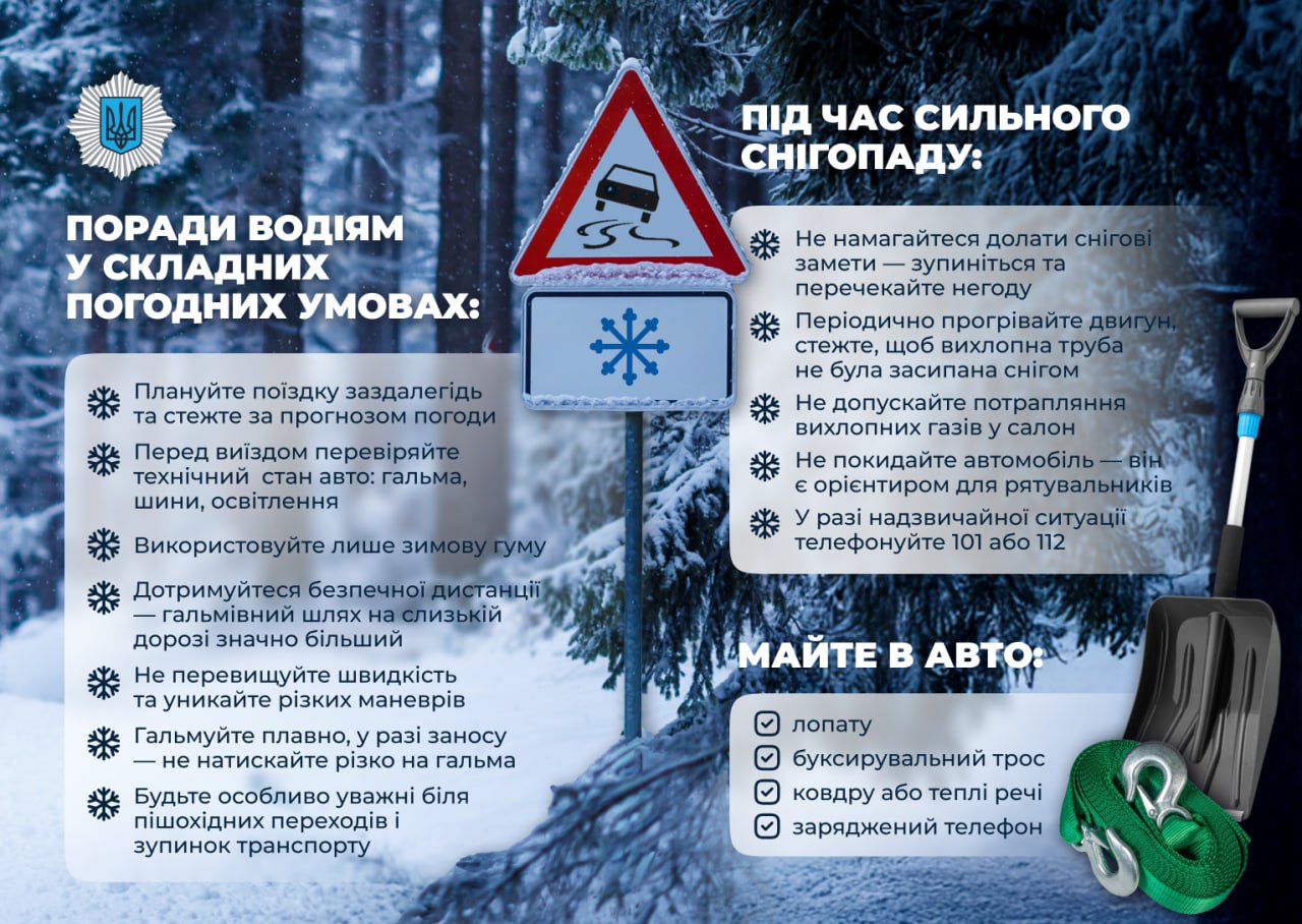 Мають бути в кожному авто: 4 речі, які врятують водіїв під час снігопаду 2