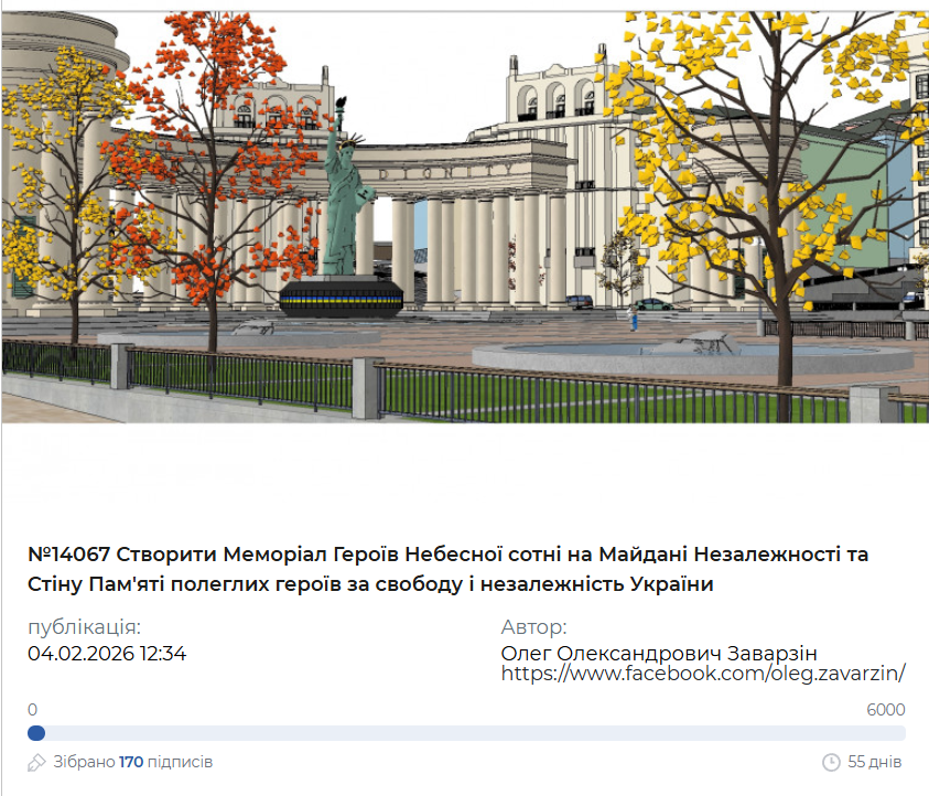 "Місць для прапорців більше немає": кияни вимагають звести Стіну Пам’яті на Майдані 2