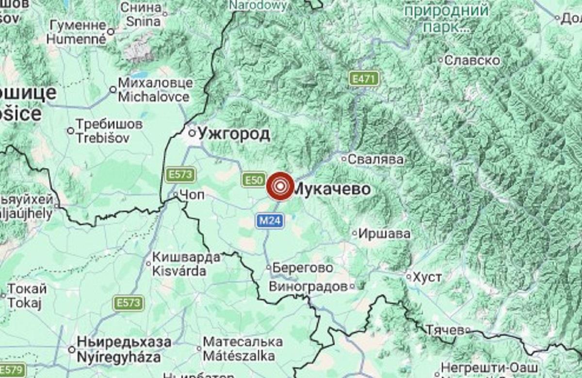 У Мукачеві знову стався землетрус (карта)