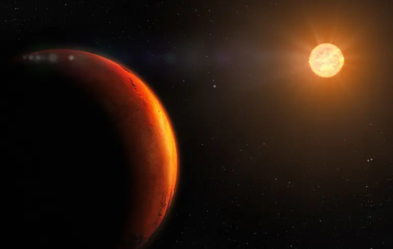 На Марсі сталася потужна сонячна буря, яка викликала значні зміни в атмосфері. Орбітальні апарати Mars Express та ExoMars Trace Gas Orbiter зафіксували безпрецедентні зміни в атмосферних умовах планети. На Марсі сталася потужна сонячна буря, яка викликала значні зміни в атмосфері. Орбітальні апарати Mars Express та ExoMars Trace Gas Orbiter зафіксували безпрецедентні зміни в атмосферних умовах планети. 1