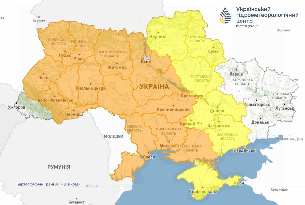 Практично всю територію України охоплять морози: "мінусова" температура не торкнеться лише кількох регіонів (карта). 2 Майже всю Україну скують заморозки: "мінуси" оминуть лише кілька областей (карта)