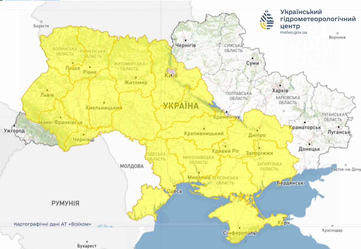 Сьогодні вночі Україну охоплять небезпечні заморозки: яким регіонам слід бути готовими (карта) 2 Небезпечні заморозки атакують Україну сьогодні вночі: яким областям приготуватись (карта)