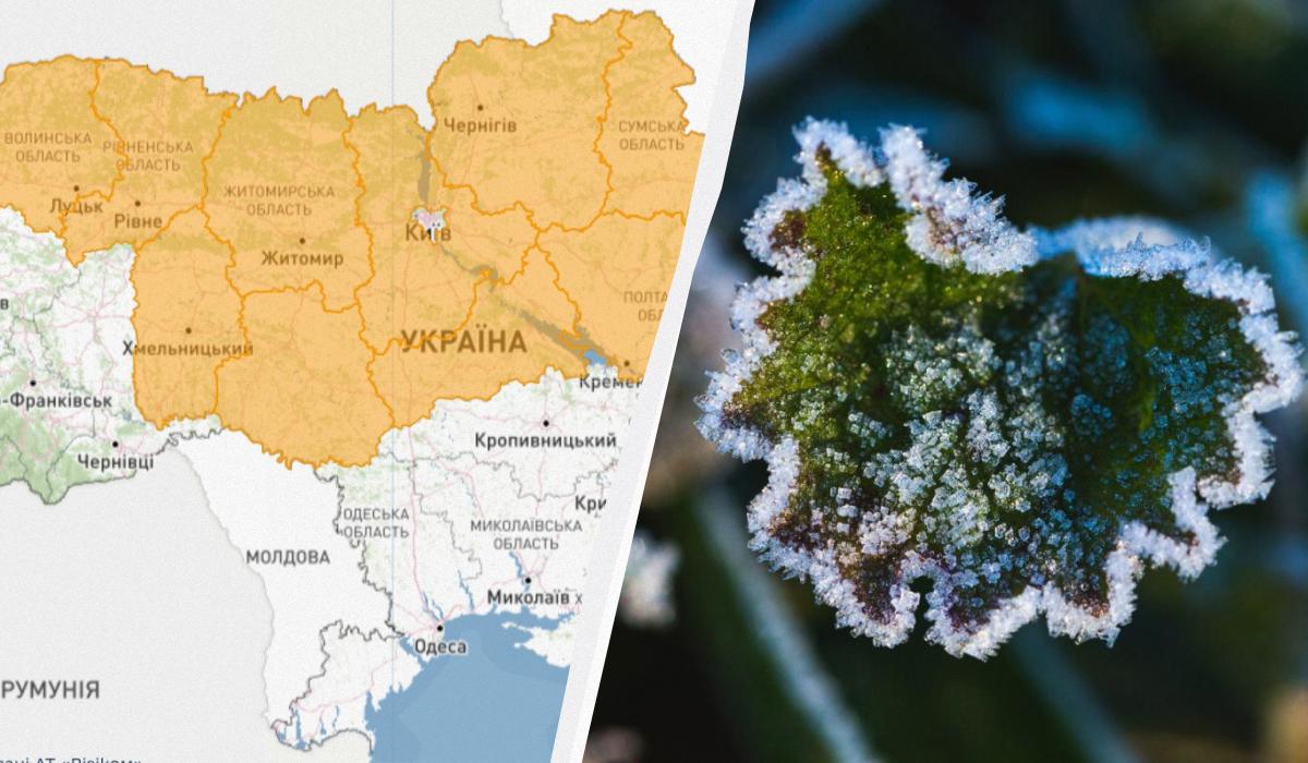 Заморозки атакують Україну найближчої ночі: температура впаде до -3&deg; (карта)