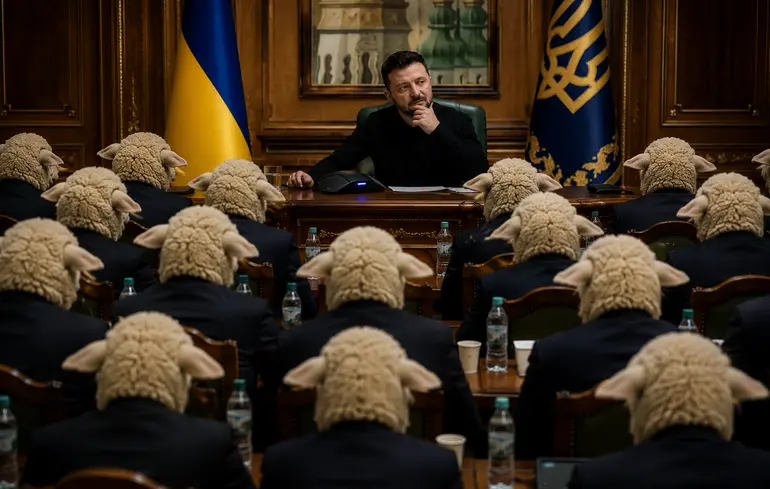 Зустріч президента Зеленського з народними депутатами викликала питання, чому представники партії "Слуга народу" не підняли теми, пов'язані з Єрмаком, корупційними скандалами чи кризою в управлінні. 1